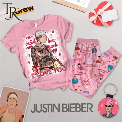 I Can’t Belieb How Much I Love You Justin Bieber Pajamas Set.